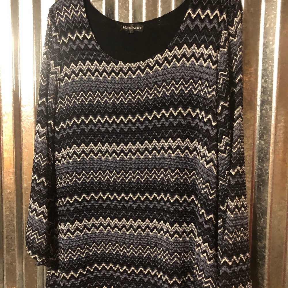 Like new large fully lined mesh blouse